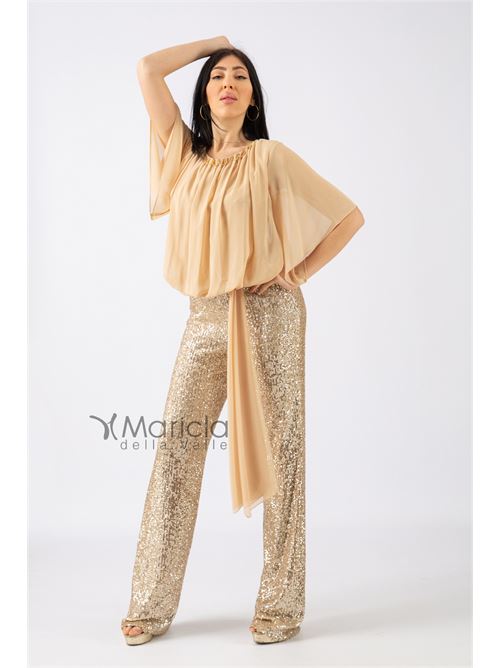 Tuta con pantalone paillettes LES DEMOISELLES | LDR7ORO